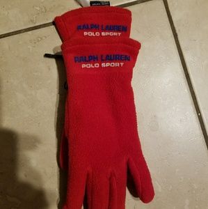 Vintage polo sport fleece gloves size M/L